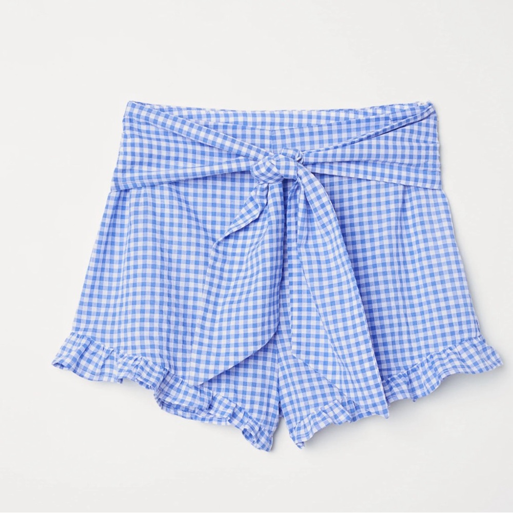 NWT Blue Gingham Women's Shorts from H&M size: 4
